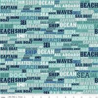 Deep Blue Sea- Text Teal